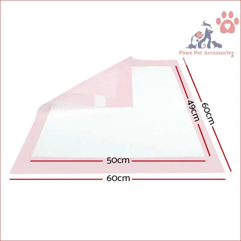Technical diagram of pink and white measurement for i.Pet Training Pads 200pcs
