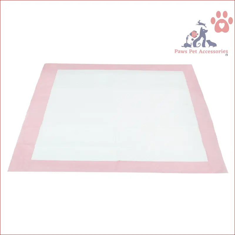 White mat with pink border from i.Pet Pet Training Pads 200pcs 60x60cm