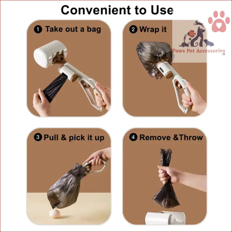 Step-by-step guide on using a portable dog poop scooper with ergonomic handle