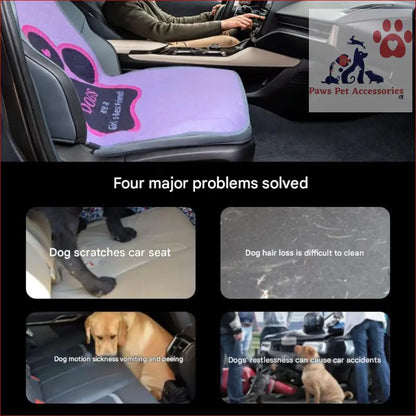 Pink Dog Car Seat Cover is a waterproof and scratch-resistant pet seat protector